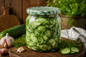 Fermentált uborka saláta